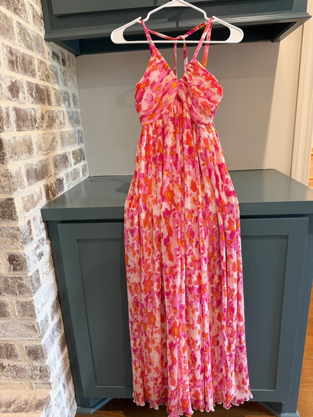 Sincerely Jules Pink & Orange Floral Maxi Dress